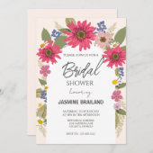 Modern Bright Floral Arch Vrijgezellenfeest Kaart (Voorkant / Achterkant)