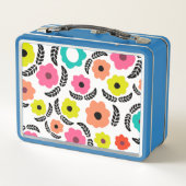 Modern Bright Flowers en zwart Leaf op maat (Achterkant)
