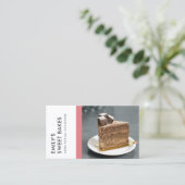 MODERN BRIGHT FUN BRIGHT PINK BAKERY CHEF FOTO VISITEKAARTJE (Staand voorkant)