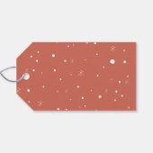 Modern Bright Fun & Kleurrijke Vrolijke Kerstmis Cadeaulabel (Achterkant Horizontaal)