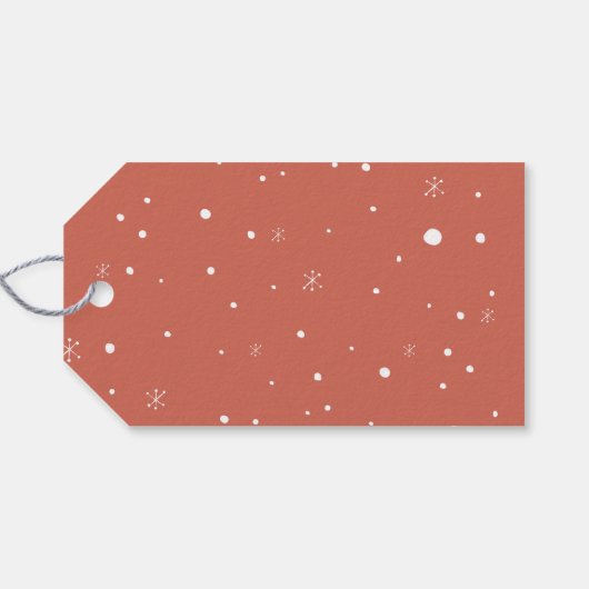 Modern Bright Fun & Kleurrijke Vrolijke Kerstmis Cadeaulabel (Achterkant Horizontaal)