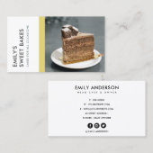MODERN BRIGHT FUN YELLOW BAKERY CHEF FOTO VISITEKAARTJE (Voorkant / Achterkant)