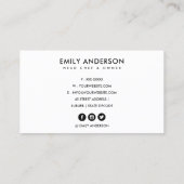 MODERN BRIGHT FUN YELLOW BAKERY CHEF FOTO VISITEKAARTJE (Achterkant)