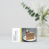 MODERN BRIGHT FUN YELLOW BAKERY CHEF FOTO VISITEKAARTJE (Staand voorkant)