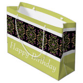 Modern Bright Green Groot Cadeauzakje (Achterkant Gekanteld)