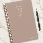 Modern Bright Ideas Personalized Name Blush Pink Notitieboek