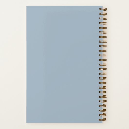 Modern Bright Ideas Personalized Name Dusty Blue Notitieboek (Achterkant)