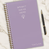 Modern Bright Ideas Personalized Name Lavender Notitieboek