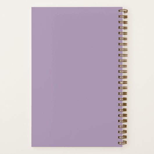 Modern Bright Ideas Personalized Name Lavender Notitieboek (Achterkant)