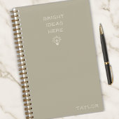 Modern Bright Ideas Personalized Name Stylish Notitieboek