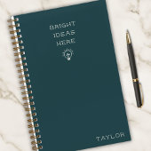 Modern Bright Ideas Personalized Name Stylish Notitieboek
