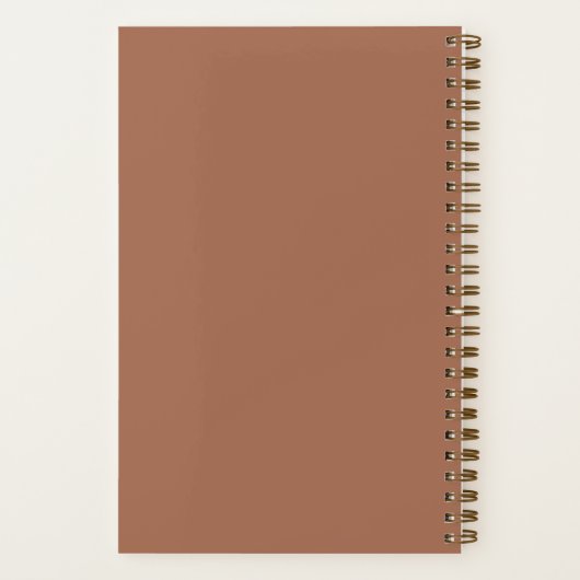 Modern Bright Ideas Personalized Name Terracotta Notitieboek (Achterkant)
