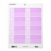 Modern Bright Lavender Return-adres en verzenden n Etiket (Full Sheet)