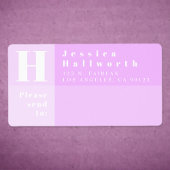 Modern Bright Lavender Return-adres en verzenden n Etiket