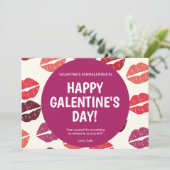 Modern Bright lips Galentine Day Card Kaart (Staand voorkant)