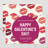 Modern Bright lips Galentine Day Card Kaart (Voorkant / Achterkant)