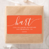 Modern Bright Oranje familie retouradres Etiket (Insitu)