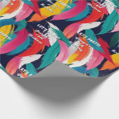 Modern Bright Paint Effect 16e verjaardag Cadeaupapier (Hoek)