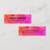 Modern Bright Peacock Feathers Mini Visitekaartje (Voorkant / Achterkant)