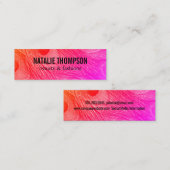 Modern Bright Peacock Feathers Mini Visitekaartje (Voorkant / Achterkant)