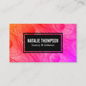 Modern Bright Peacock Feathers Visitekaartje (Voorkant)