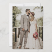 Modern Bright Pink Floral Wedding Save The Date (Achterkant)