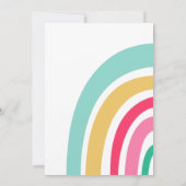 Modern Bright Rainbow Baby shower voor Meisje Kaart (Achterkant)