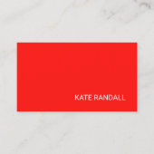 Modern Bright Red Professional Networking Visitekaartje (Voorkant)