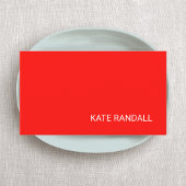Modern Bright Red Professional Networking Visitekaartje
