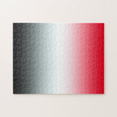 Modern Bright Red White en Black Ombre Legpuzzel (Horizontaal)