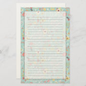 Modern Bright Romantisch patroon Briefpapier (Voorkant / Achterkant)