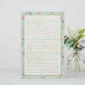 Modern Bright Romantisch patroon Briefpapier (Staand voorkant)