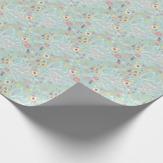 Modern Bright Romantisch patroon Cadeaupapier (Hoek)