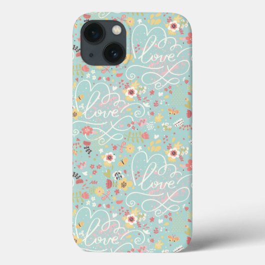 Modern Bright Romantisch patroon Case-Mate iPhone Case (Achterkant)