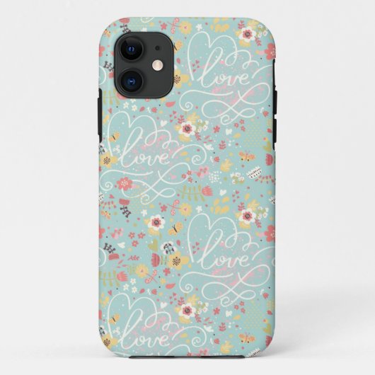 Modern Bright Romantisch patroon Case-Mate iPhone Case (Achterkant)