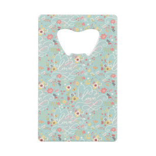 Modern Bright Romantisch patroon Creditkaart Flessenopener