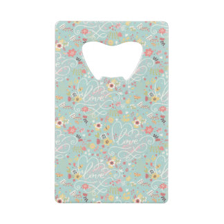 Modern Bright Romantisch patroon Creditkaart Flessenopener