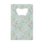 Modern Bright Romantisch patroon Creditkaart Flessenopener (Achterkant)