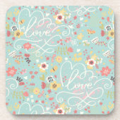 Modern Bright Romantisch patroon Drankjes Onderzetter (Voorkant)