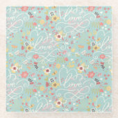 Modern Bright Romantisch patroon Glazen Onderzetter (Voorkant)