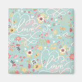 Modern Bright Romantisch patroon Magneet (Voorkant)