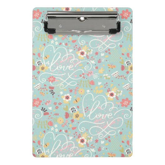 Modern Bright Romantisch patroon Mini Klembord (Voorkant)