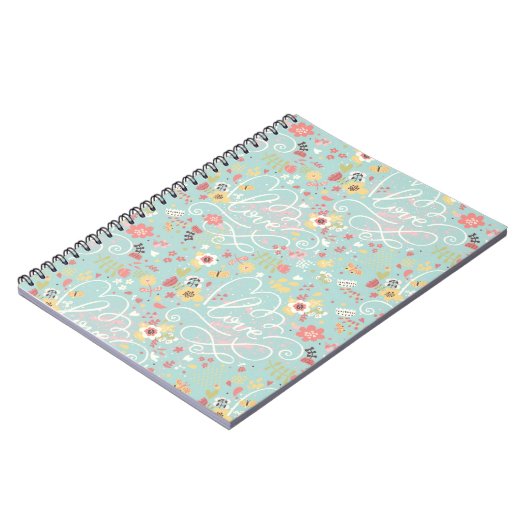 Modern Bright Romantisch patroon Notitieboek (Linkerzijde)