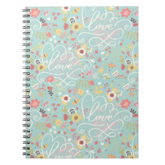Modern Bright Romantisch patroon Notitieboek