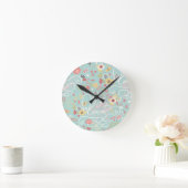 Modern Bright Romantisch patroon Ronde Klok (Huis)
