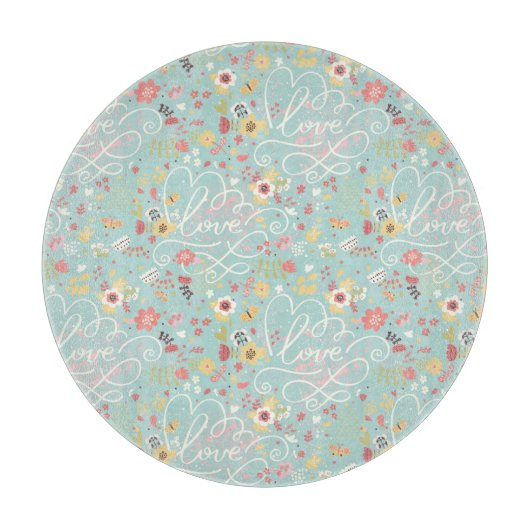 Modern Bright Romantisch patroon Snijplank (Voorkant)