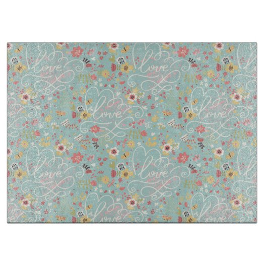 Modern Bright Romantisch patroon Snijplank (Voorkant)