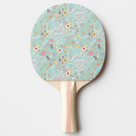 Modern Bright Romantisch patroon Tafeltennisbatje (Voorkant)