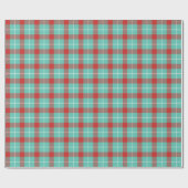 Modern Bright Rood Blauwgroen Wit Vakantie Plaid G Cadeaupapier (Vlak)