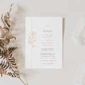 Modern Bright Sinaasappel Bloemen bruiloft uitnodi Kaart